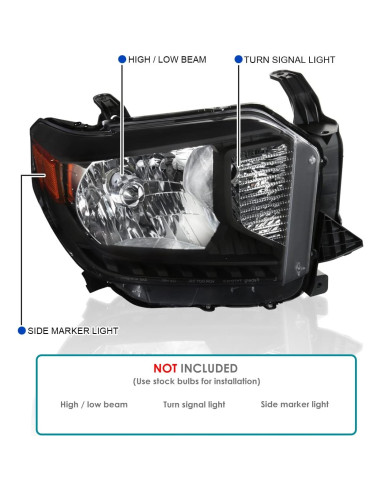 Faros Halógenos Específicos para Toyota Tundra 2014-2021 - Spec-D Tuning