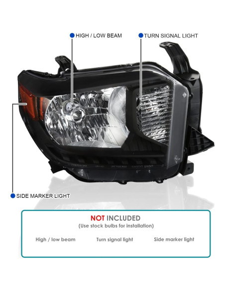 Faros Halógenos Específicos para Toyota Tundra 2014-2021 - Spec-D Tuning