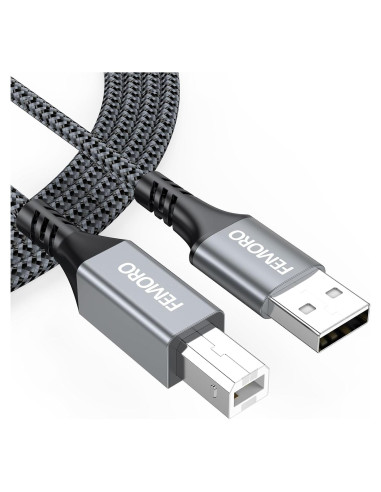 Cable de Impresora USB 1.83m FEMORO A a B 2.0 Alta Velocidad