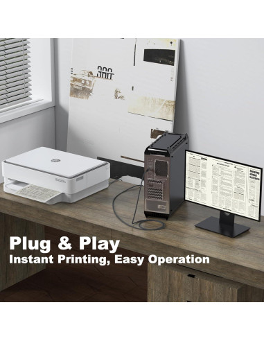 Cable de Impresora USB 1.83m FEMORO A a B 2.0 Alta Velocidad