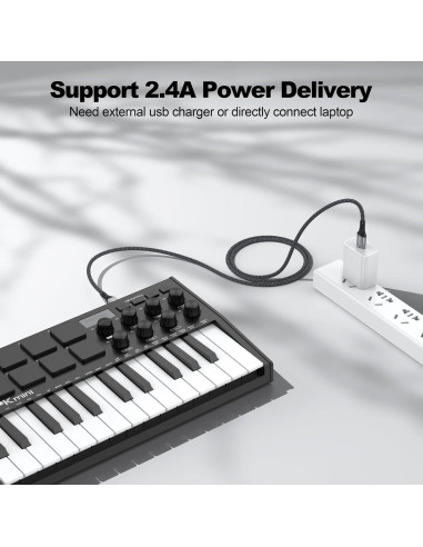 Cable de Impresora USB 1.83m FEMORO A a B 2.0 Alta Velocidad