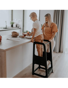 Torre Montessori Ajustable Sweet Home para Niños - Negro 2