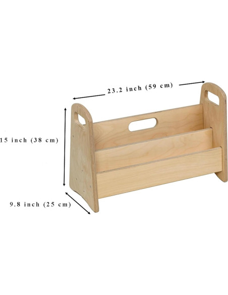 Estantería Montessori Kidodido Pequeña de Madera Natural