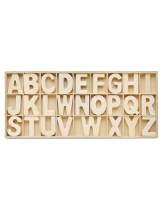 Bandeja de Letras de Madera ABC Woodpeckers 104 Piezas