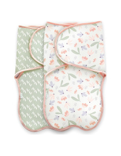 Conjunto de Envoltura Ajustable Ingenuity 2 Swaddles Floral