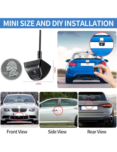 Cámara de Reversa AUCARAUTO K21 HD 720P Impermeable 170