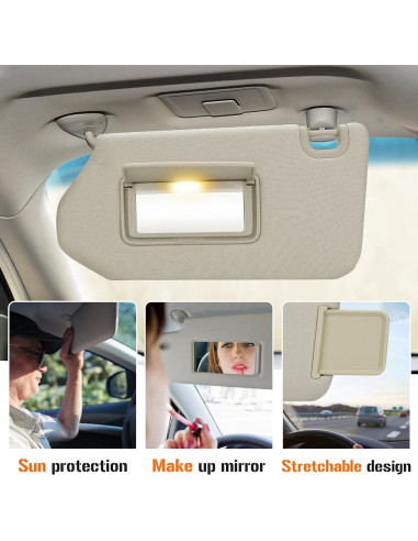 Visera Solar Beige Izquierda AEagle para Nissan Pathfinder 2013-2018