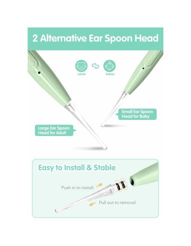 Kit de Limpieza de Cerumen Manmihealth con Luz LED - 4 Herramientas