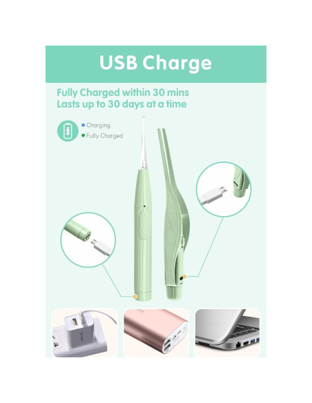 Kit de Limpieza de Cerumen Manmihealth con Luz LED - 4 Herramientas