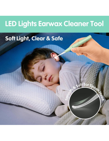 Kit de Limpieza de Cerumen Manmihealth con Luz LED - 4 Herramientas