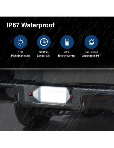 Luces de Placa LED D-Lumina para Ford F150 F250 F350 6500K