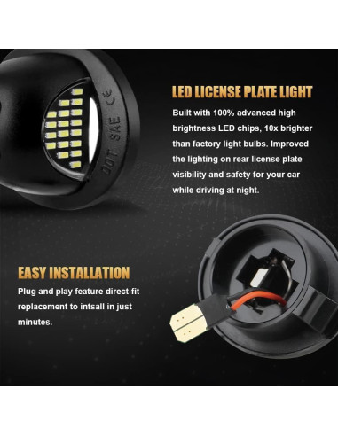 Luces de Placa LED D-Lumina para Ford F150 F250 F350 6500K