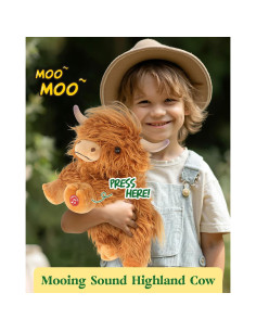 Peluche Vaca de las Tierras Altas Cuckool 38 cm con Sonido 2
