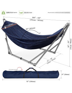 Soporte de Hamaca Ajustable Tranquillo Egeo 295 kg Plegable 2