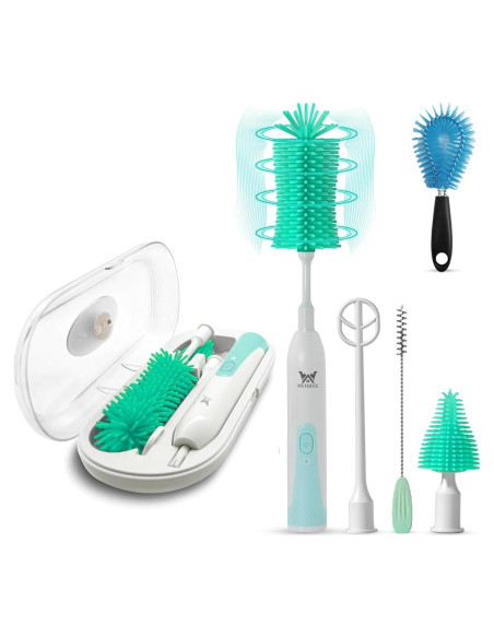 Limpiador Eléctrico de Botellas Genérico 7 en 1 Verde