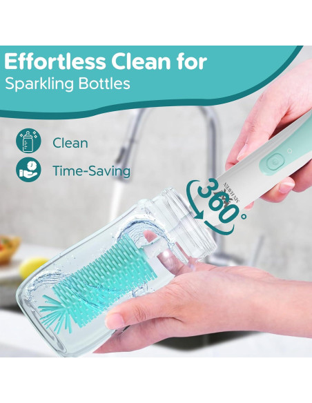 Limpiador Eléctrico de Botellas Genérico 7 en 1 Verde