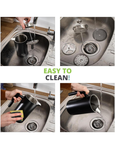 Cafetera Prensa Francesa Oliver's Kitchen 1L Doble Pared Negra