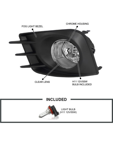 Faro de Niebla Spec-D Tuning LF-TC11COEM-HZ para Scion TC 2011-2013