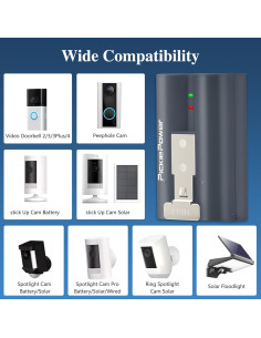 Batería Recargable Pickle Power 6040mAh para Timbre Ring 2/3/4 2