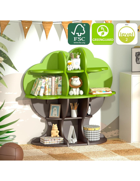 Estantería en forma de árbol NACHES para niños 4 niveles