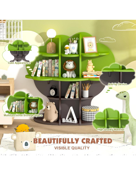 Estantería en forma de árbol NACHES para niños 4 niveles