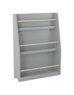 Estantería de Libros Montessori Genérico 3 Niveles Gris 58x18x80cm