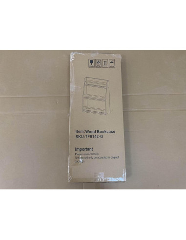 Estantería de Libros Montessori Genérico 3 Niveles Gris 58x18x80cm