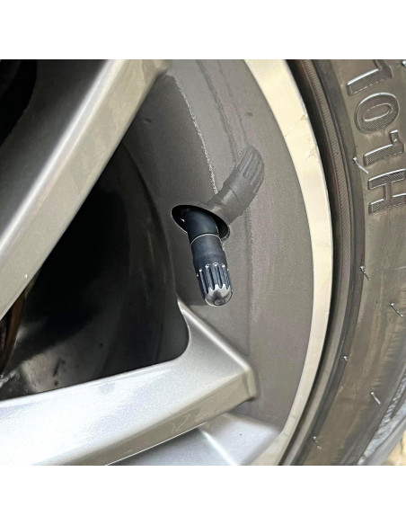 Paquete de 8 Tapas de Válvula de Neumático ADIOPro - Plástico Negro