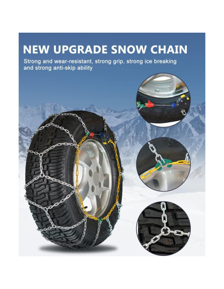 Cadenas de Nieve SCITOO HKN100 para Neumáticos 15" a 18"
