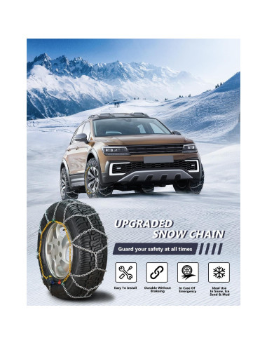 Cadenas de Nieve SCITOO HKN100 para Neumáticos 15" a 18"