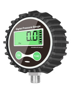 Manómetro Digital Uharbour 0.35-15 PSI con Protector de Goma 2