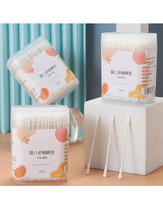 Bastoncillos de Algodón Toddmomy 200pcs para Bebés y Niños 2