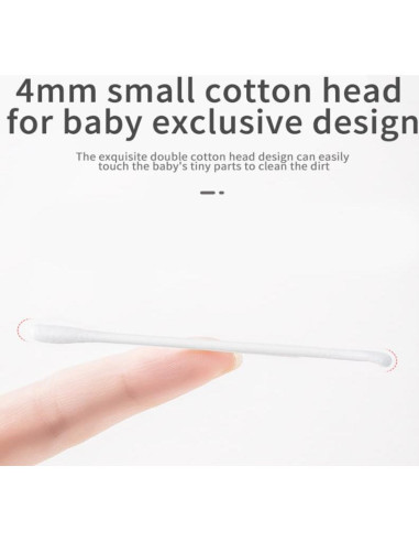 Bastoncillos de Algodón Toddmomy 200pcs para Bebés y Niños