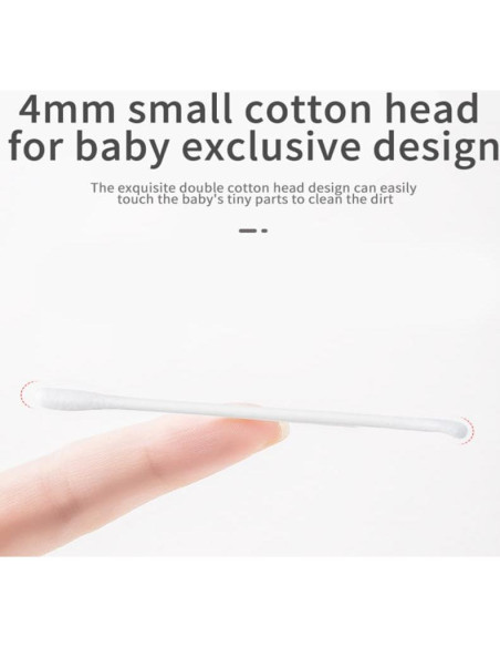 Bastoncillos de Algodón Toddmomy 200pcs para Bebés y Niños
