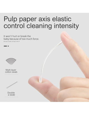 Bastoncillos de Algodón Toddmomy 200pcs para Bebés y Niños