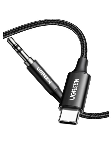UGREEN Adaptador USB C a 3.5mm Audio Hi-Fi 1.0m Negro
