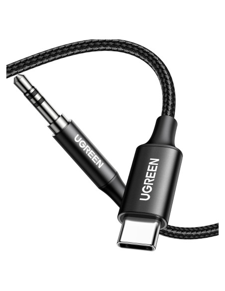 UGREEN Adaptador USB C a 3.5mm Audio Hi-Fi 1.0m Negro