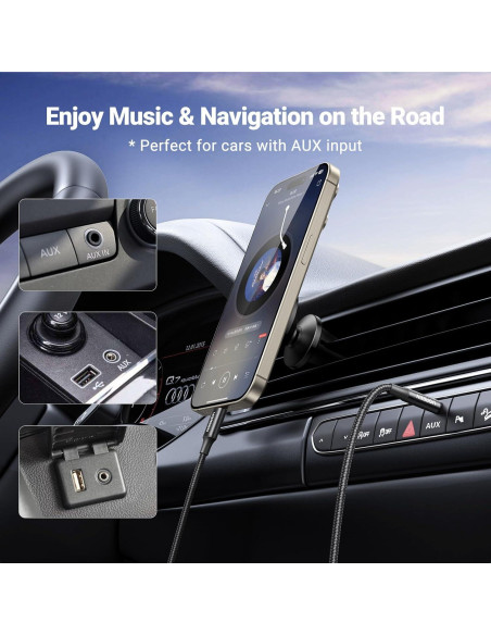 UGREEN Adaptador USB C a 3.5mm Audio Hi-Fi 1.0m Negro