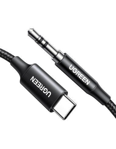 UGREEN Adaptador USB C a 3.5mm Audio Hi-Fi 1.0m Negro