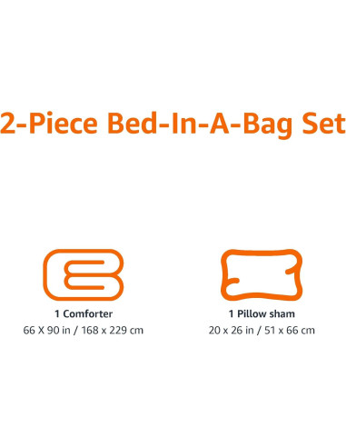 Juego de Edredón Individual Amazon Basics Floral Rosa Azulado