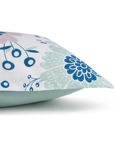 Juego de Edredón Individual Amazon Basics Floral Rosa Azulado