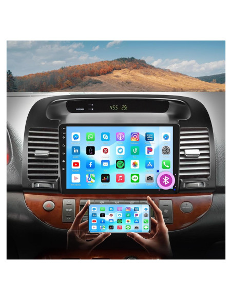 Radio Android Roinvou 9" para Toyota Camry 2001-2006 GPS Bluetooth