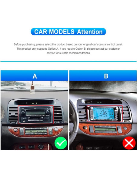 Radio Android Roinvou 9" para Toyota Camry 2001-2006 GPS Bluetooth