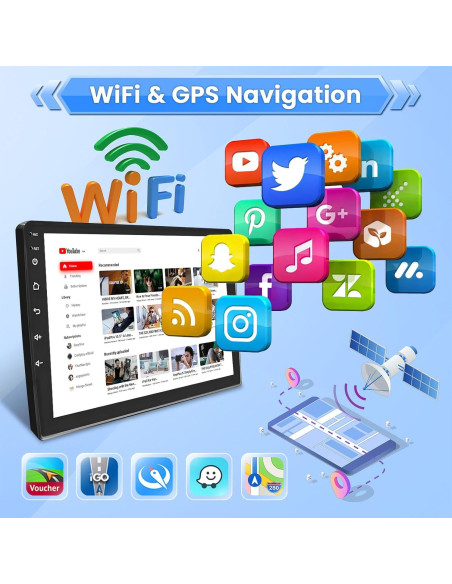 Radio Android Roinvou 9" para Toyota Camry 2001-2006 GPS Bluetooth