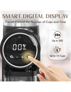 Molino de Café Eléctrico AYCHIRO Burr Cónico 30 Niveles 2-12 Tazas 2