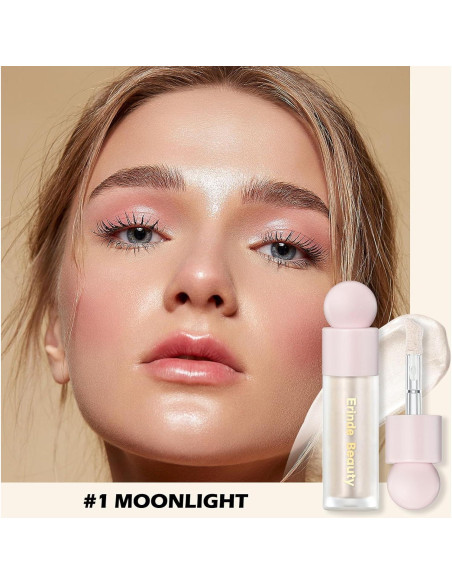 Iluminador Líquido Erinde 30g Luz de Luna - Brillo Natural