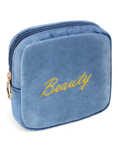 Bolsas de Almacenamiento de Toallas Sanitarias SIDESUGAR - Franela, 13.5x13.5cm, Azul Oscuro