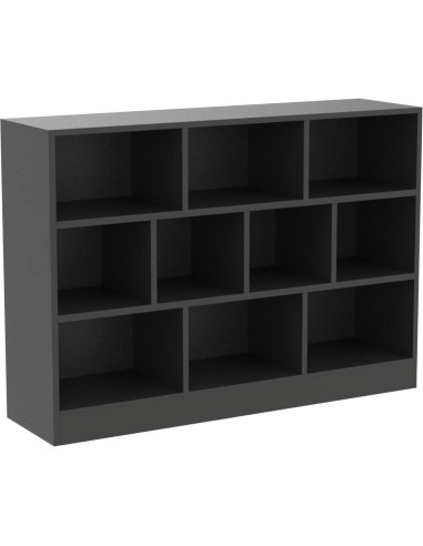 Estantería Abierta Negra Cozy Castle 3 Niveles 10 Cubos