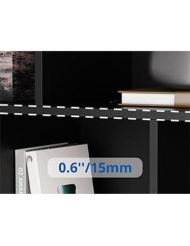 Estantería Abierta Negra Cozy Castle 3 Niveles 10 Cubos