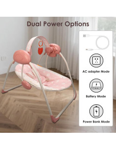 Columpio Portátil Tiny Marvels para Bebés 0-9 Meses 1.69 kg 2